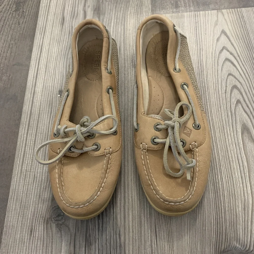 Sperry Angelfish Leather Boat Shoes Women’s Size 7 - Picture 2 of 4
